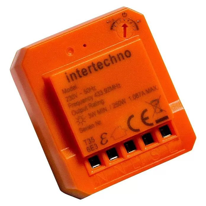 Intertechno Funk-Einbaudimmer ITD-251 - Max. Leistung: 3-250 W - Diagonale Ansicht