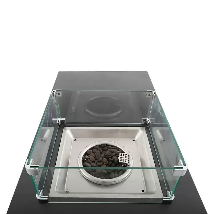 MWH Feuerstelle Palermo - 55 x 100 x 79 cm, Aluminium, Anthrazit - Detailaufnahme