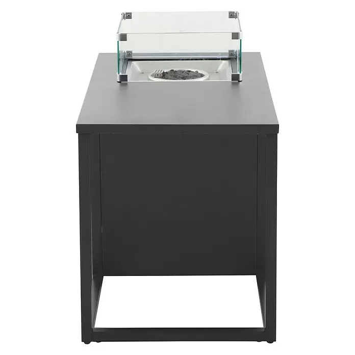 MWH Feuerstelle Palermo - 55 x 100 x 79 cm, Aluminium, Anthrazit - Vorderansicht
