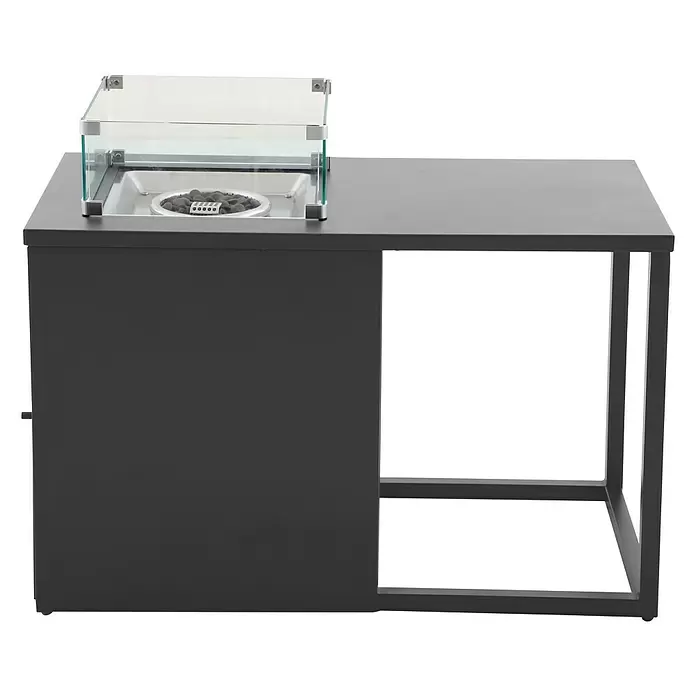 MWH Feuerstelle Palermo - 55 x 100 x 79 cm, Aluminium, Anthrazit - Vorderansicht