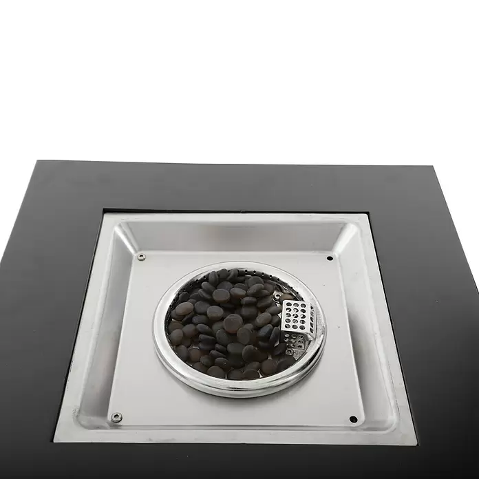 MWH Feuerstelle Palermo - 55 x 55 x 79 cm, Aluminium, Anthrazit - Detailaufnahme