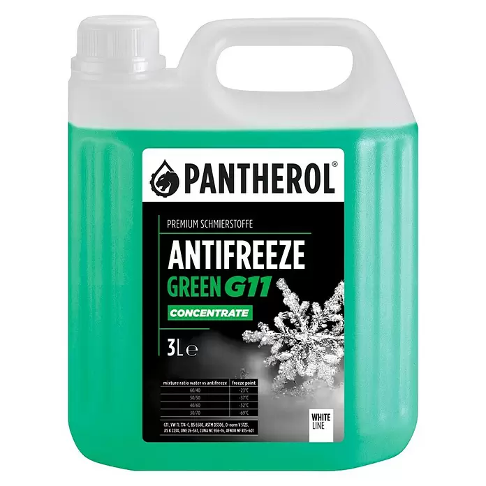 Antifriz G11 - 3 l, Zelene boje - Pogled sprijeda