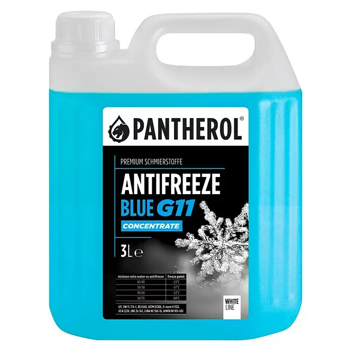 Antifriz G11 - 3 l, Plave boje - Pogled sprijeda