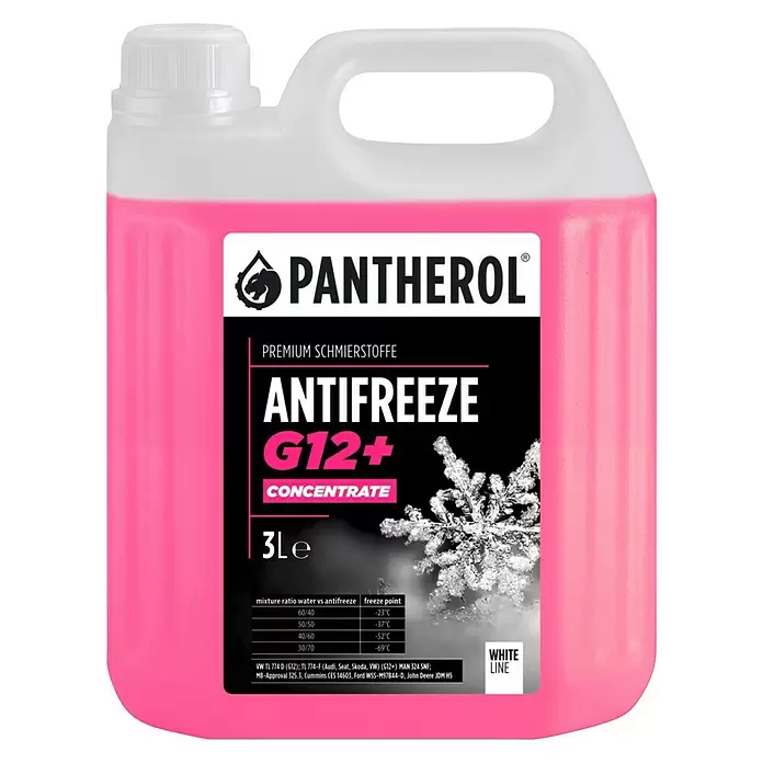 Antifriz G12+ - 3 l, Roze boje - Pogled sprijeda