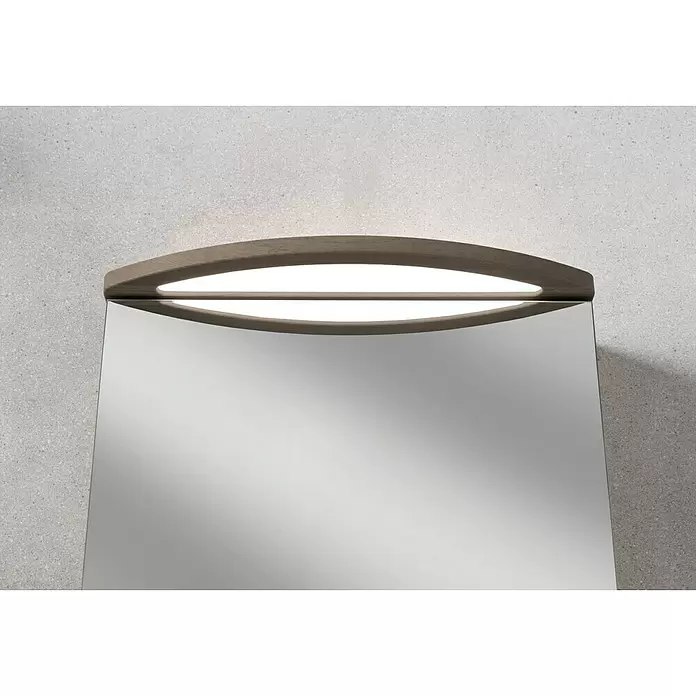 Camargue Swing LED-Spiegelschrank - B x H: 60 x 70,5 cm, Anschlag: Links, Mit Beleuchtung, Spanplatte, Eiche Maron - Stimmungsaufnahme
