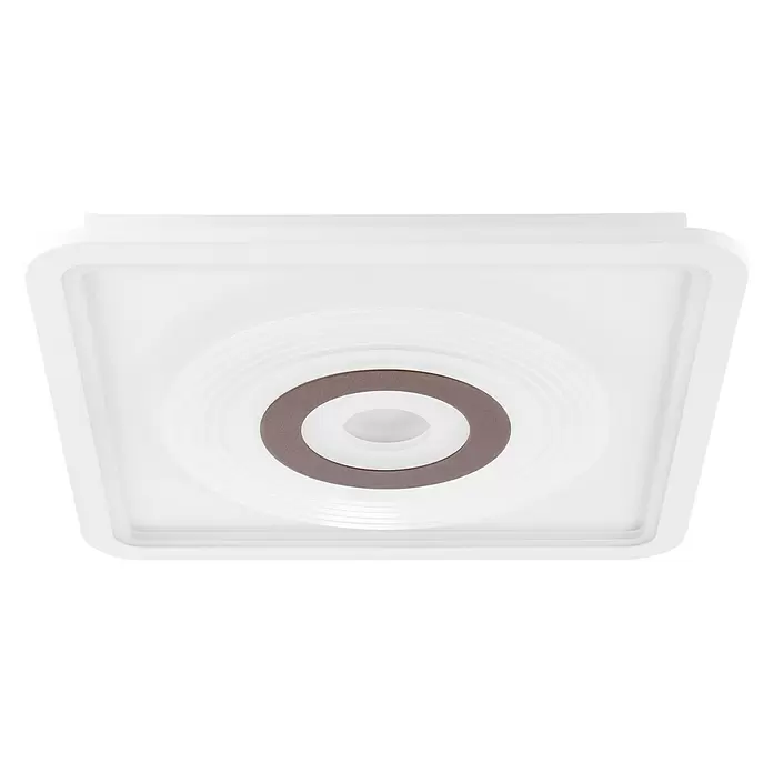 Brilliant Plafón LED Jarev - 55 W, L x An x Al: 51 x 51 x 6 cm, Blanco/Marrón, Blanco frío - Vista angular