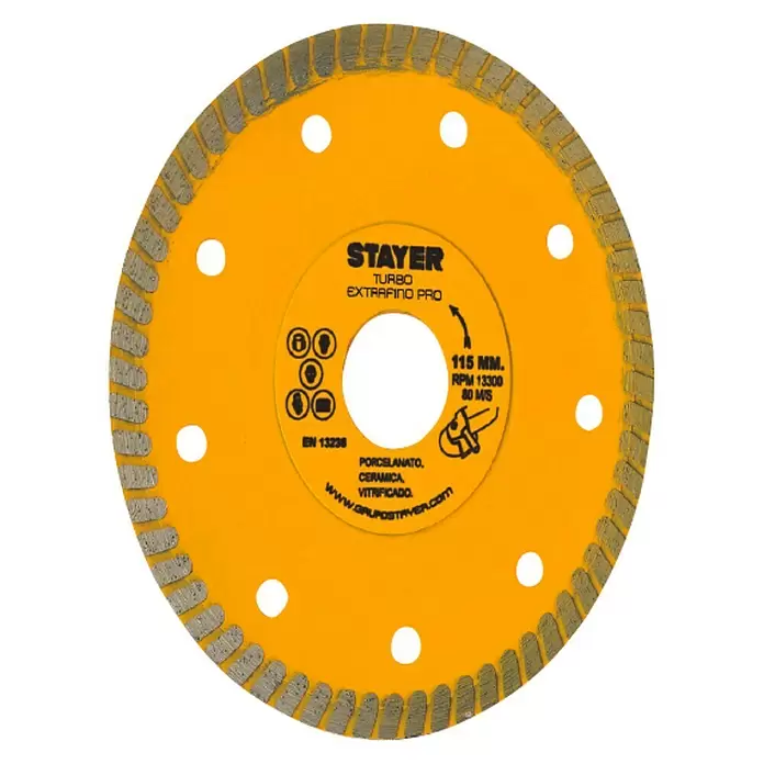 Stayer Disco de corte porcelánico - Apto para: Gres porcelánico, Diámetro disco: 115 mm - Vista angular