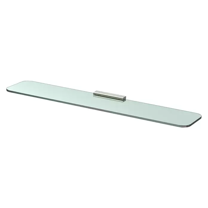 Lenz Pearl Glasablage - Breite: 60 cm, Nickel, Matt - Diagonale Ansicht