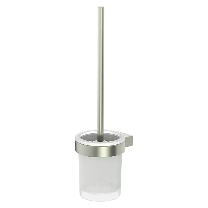 Lenz Pearl WC-Bürstengarnitur - Messing, Nickel - Vorderansicht