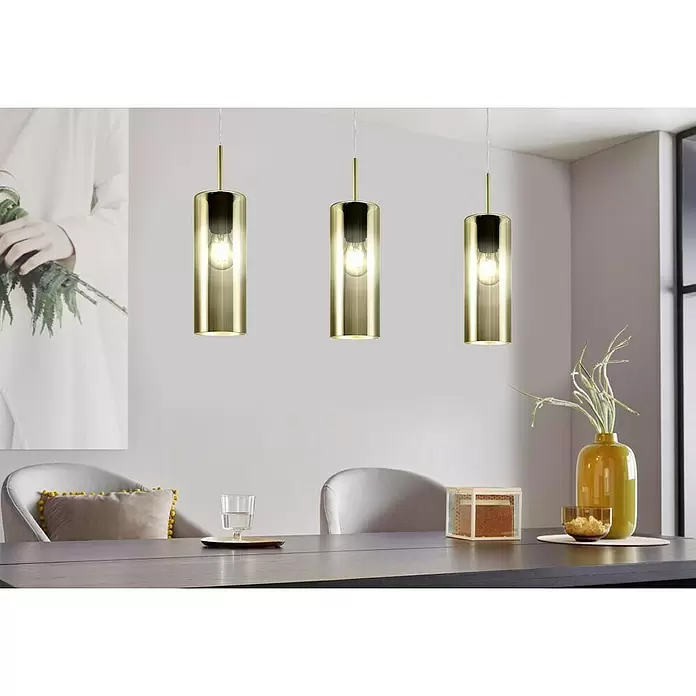 Eglo Lámpara colgante Selvino - 45 W, L x An x Al: 10 x 71 x 110 cm, Níquel, Níquel, E27 - Foto ambiente