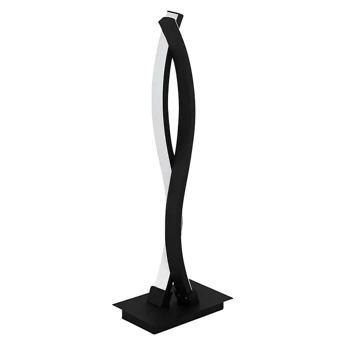 Eglo Lasana 3 Lámpara de sobremesa LED - 10 W, L x An x Al: 10 x 16 x 46 cm, Negro, Blanco cálido - Vista angular