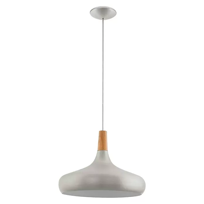 Eglo Lámpara colgante redonda Sabinar - 60 W, Ø x Al: 40 x 110 cm, Gris, E27 - Vista frontal