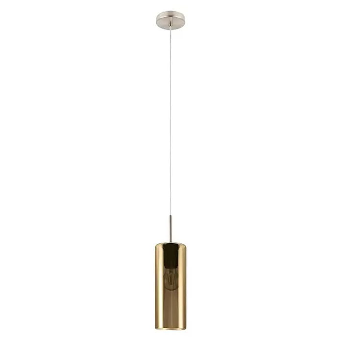 Eglo Lámpara colgante redonda Selvino - 15 W, Ø x Al: 10 x 110 cm, Oro, Oro, E27 - Vista frontal