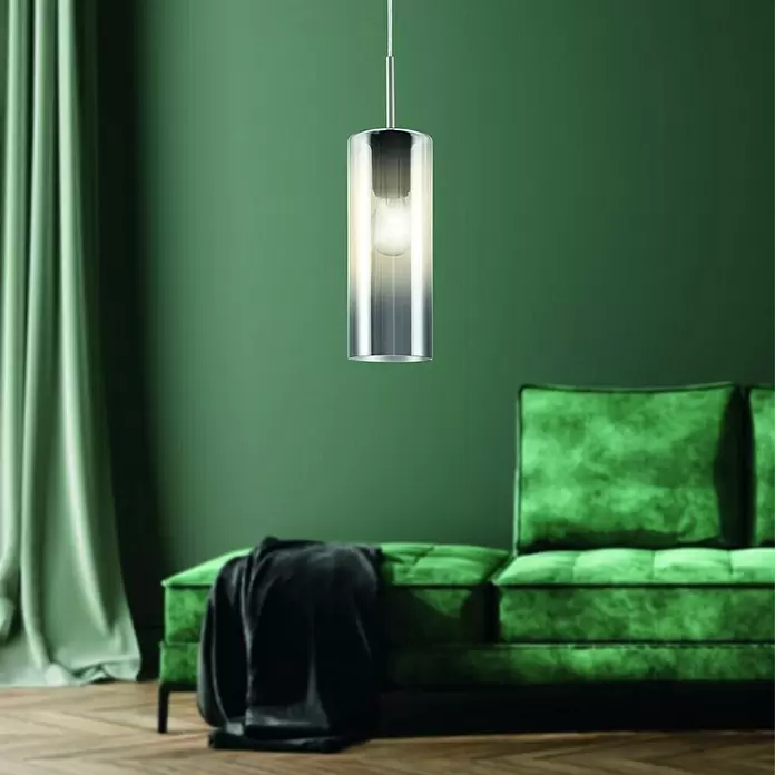 Eglo Lámpara colgante redonda Selvino - 15 W, Ø x Al: 10 x 110 cm, Negro, E27 - Foto ambiente