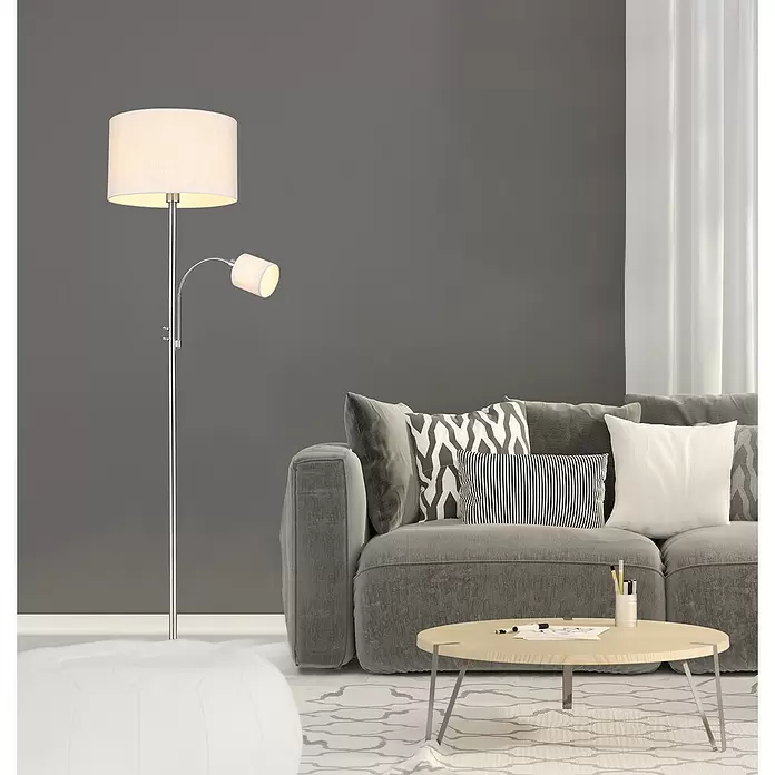 Globo Stehleuchte Ava - Ø x H: 400 mm x 35 cm, E27, 1 Stk. - Stimmungsaufnahme