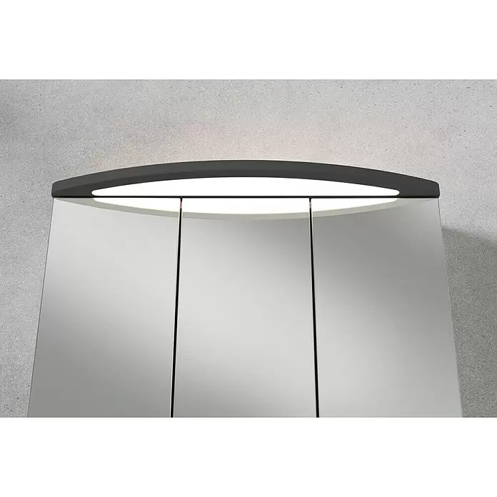 Camargue Swing LED-Spiegelschrank - B x H: 80 x 70,5 cm, Mit Beleuchtung, Spanplatte, Grafit - Detailaufnahme