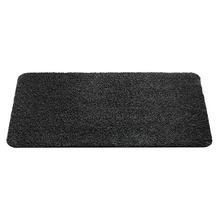Hamat Deurmat, per meter Aquastop - Breedte: 200 cm, Katoen-polyester, Antraciet - Diagonaal zicht