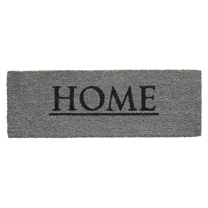 Hamat Kokos deurmat Ruco Print Home - Grijs, 75 x 26 cm - Vooraanzicht