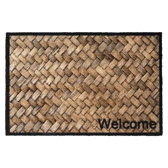 Hamat Deurmat Prestige Welcome Wicker - Bruin, 75 x 50 cm - Vooraanzicht