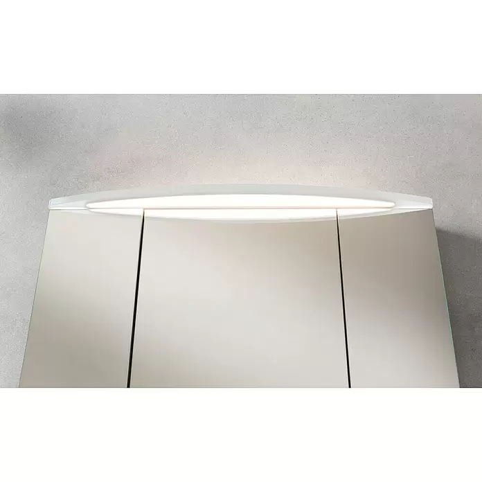 Camargue Swing LED-Spiegelschrank - B x H: 120 x 70,5 cm, Mit Beleuchtung, Spanplatte, Weiß - Detailaufnahme