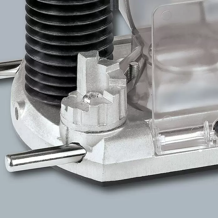 Einhell Oberfräse TC-RO 1155 E - 1.100 W, Max. Fräskorbhub: 55 mm - Detailaufnahme