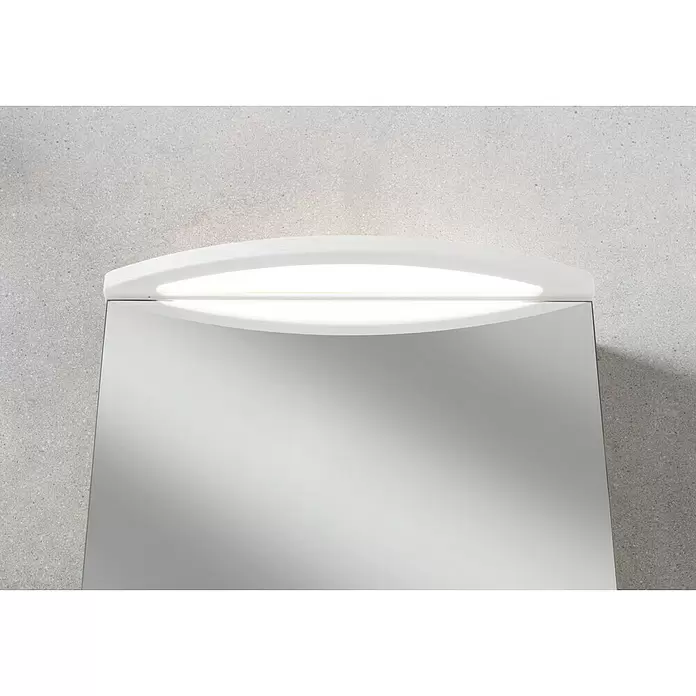Camargue Swing LED-Spiegelschrank - B x H: 60 x 70,5 cm, Anschlag: Links, Mit Beleuchtung, Spanplatte, Weiß - Detailaufnahme