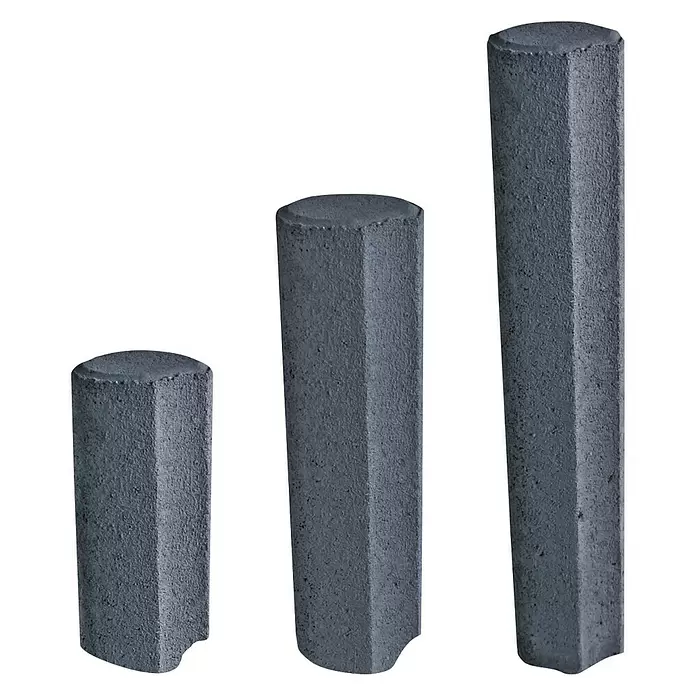 EHL Verbundpalisade - Ø x H: 11 x 60 cm, Anthrazit, Beton - Diagonale Ansicht