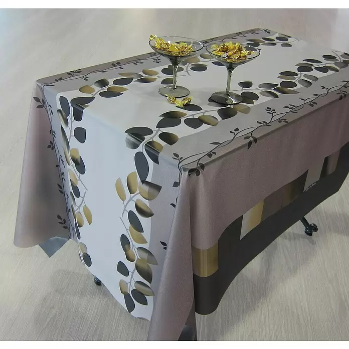Mantel para mesa a metros Grey - Ancho: 140 cm, Gris - Foto ambiente