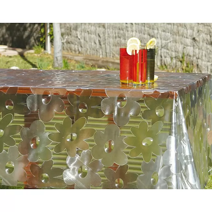 Mantel para mesa a metros Cristal Paradis - Ancho: 140 cm, Transparente - Foto ambiente