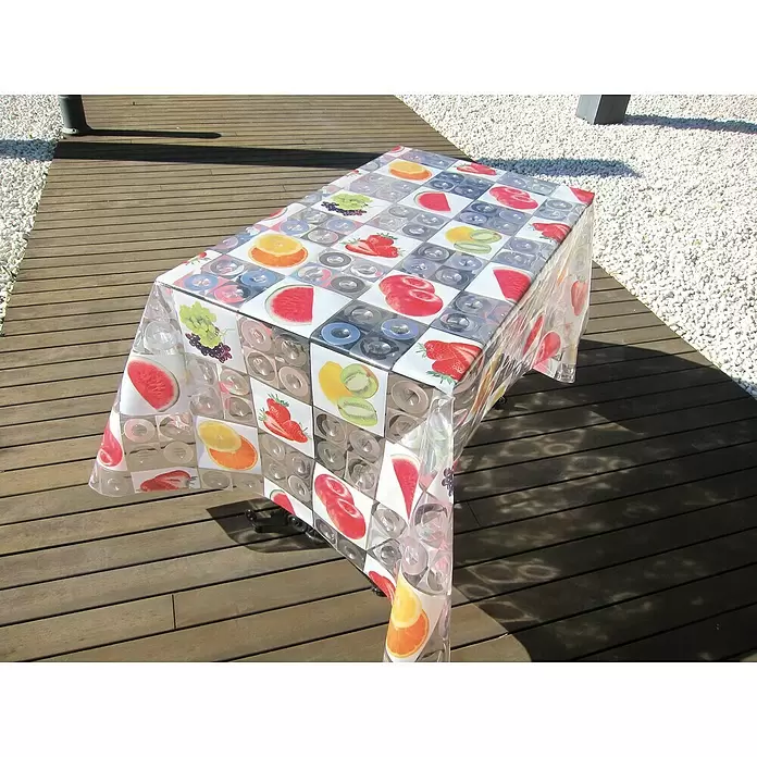 Mantel para mesa a metros Cristal Fruits - Ancho: 140 cm, Multicolor - Foto ambiente