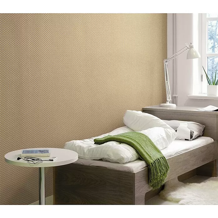 Papel pintado de vinilo autoadhesivo Cordón Topo - 90 cm x 3 m, 100% PVC - Foto ambiente