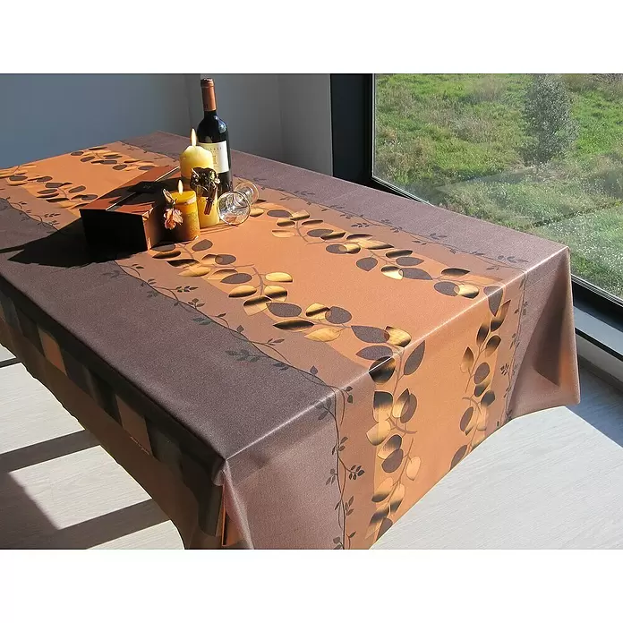 Mantel para mesa a metros Terracota - Ancho: 140 cm, Terracota - Foto ambiente