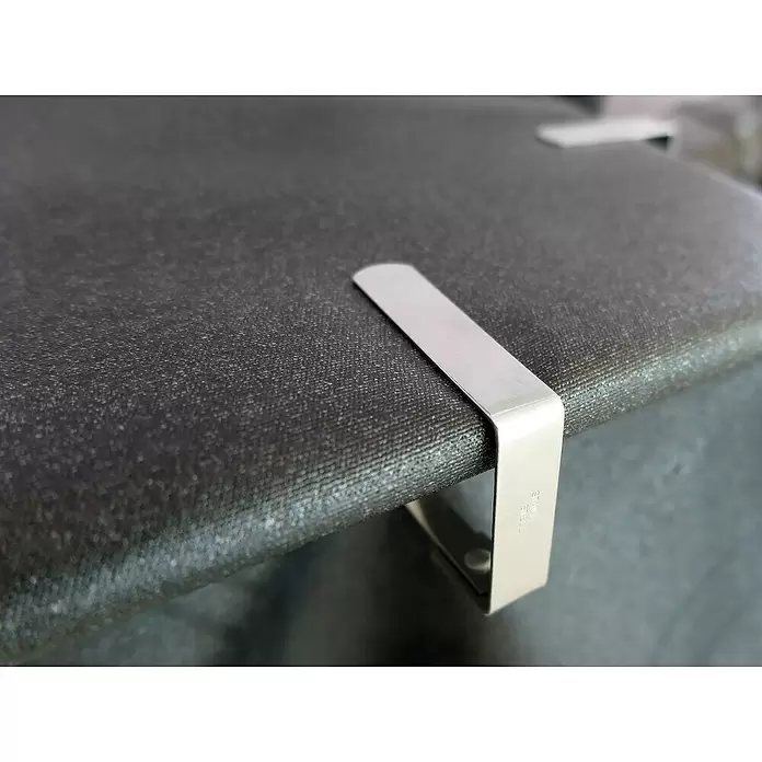 Pinza sujetamanteles rectangular - 4 uds., Plateado - Foto ambiente