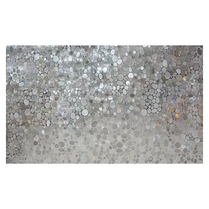 Mantel para mesa a metros Cristal Stones - Ancho: 140 cm, Transparente - Vista frontal