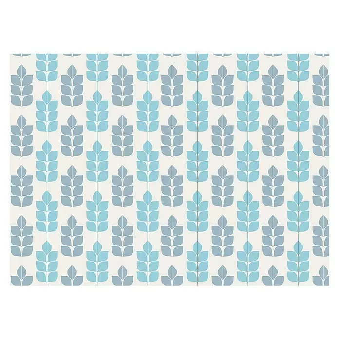 Papel pintado de vinilo autoadhesivo Lara - 90 cm x 3 m, 100% PVC, Blue - Vista frontal
