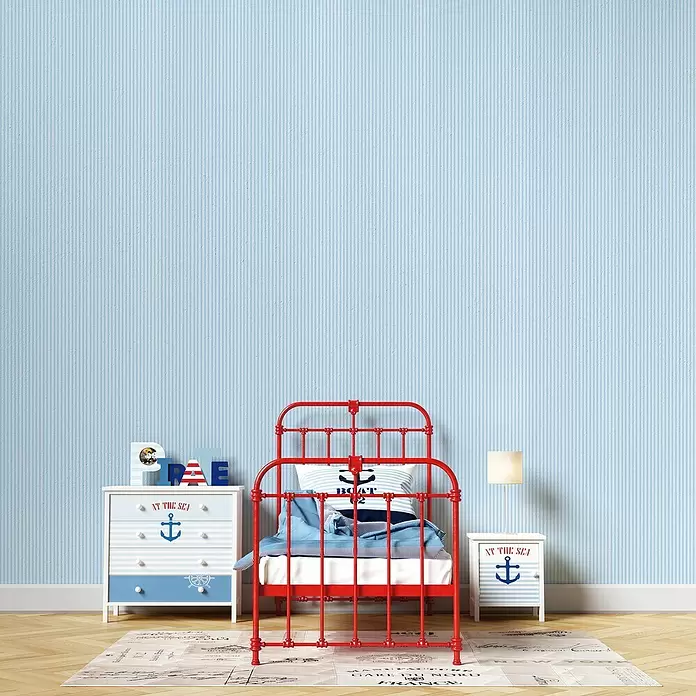 Papel pintado de vinilo autoadhesivo Rayas - 90 cm x 3 m, 100% PVC - Foto ambiente