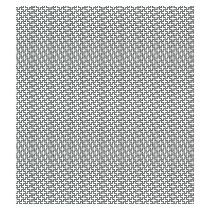 Mantel para mesa a metros Cross Smoke - Ancho: 140 cm, Gris/Blanco - Vista frontal