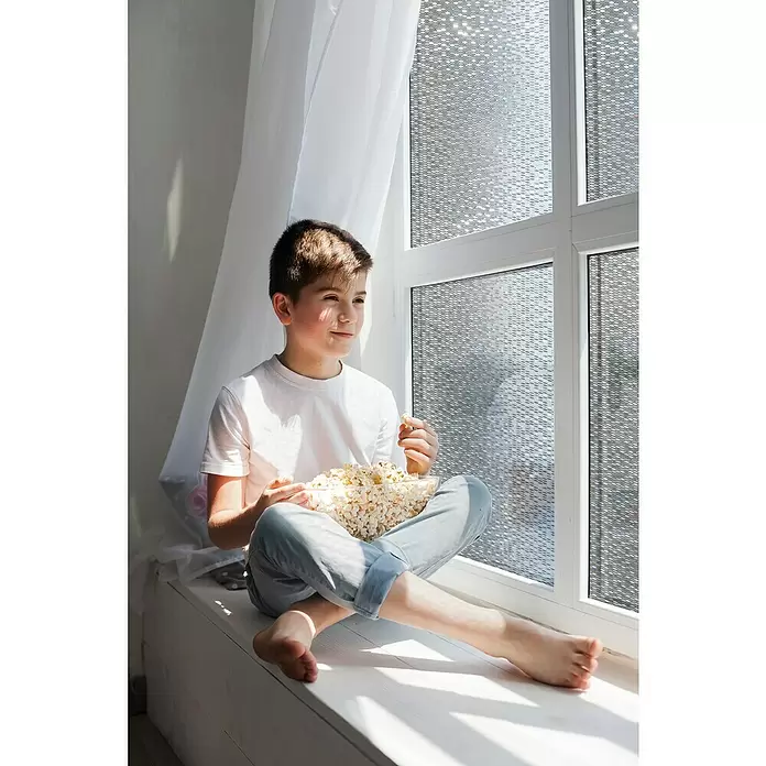 Lámina adhesiva al corte estático gofrado fix Avignon - Ancho: 46 cm - Foto ambiente