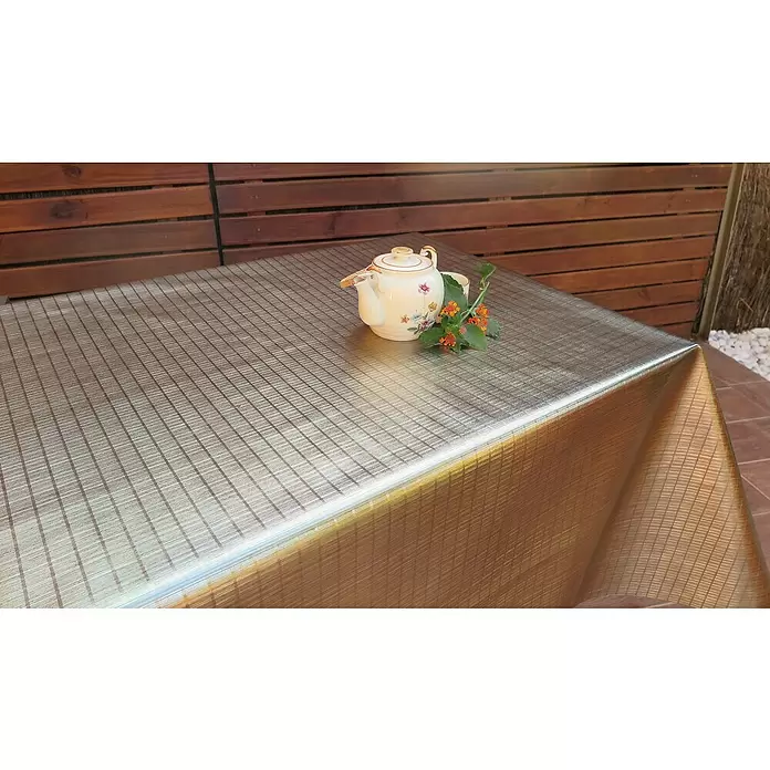 Mantel para mesa a metros Lyon - Ancho: 137 cm, Oro - Foto ambiente