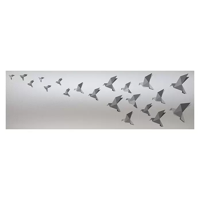 Lámina adhesiva Pájaros - 1,5 m x 46 cm, Gris - Vista frontal