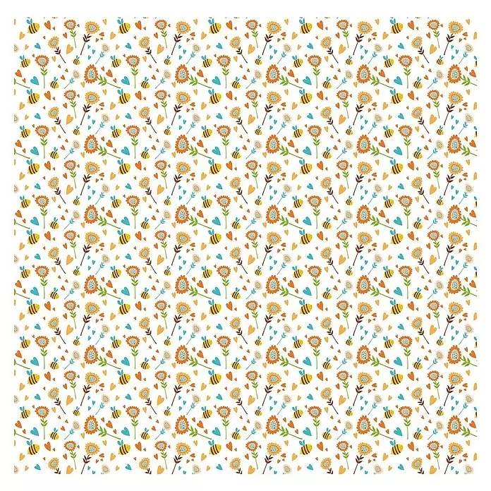 Papel pintado de vinilo autoadhesivo Abejas - 90 cm x 3 m, 100% PVC - Vista frontal