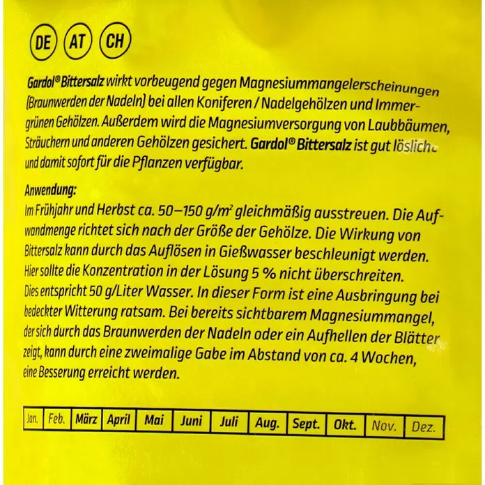 Gardol Bittersalz - 5 kg, Inhalt ausreichend für ca.: 50 m² - Detailaufnahme