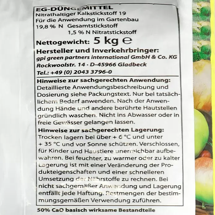 Kalkstickstoff - 5 kg, Inhalt ausreichend für ca.: 100 m² - Detailaufnahme