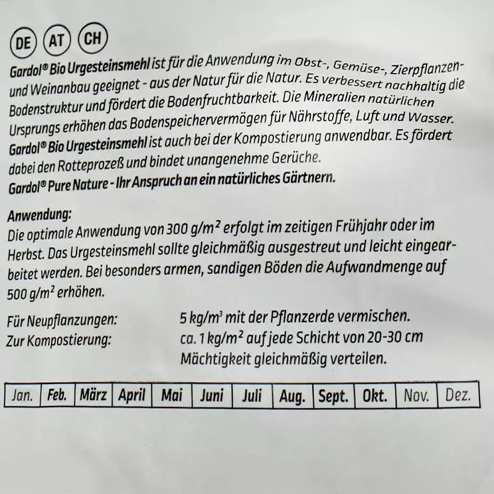 Gardol Pure Nature Urgesteinsmehl - 10 kg, Inhalt ausreichend für ca.: 30 m² - Detailaufnahme
