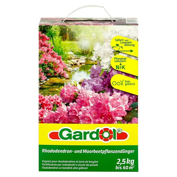 Gardol Rhododendrondünger - 2,5 kg, Inhalt ausreichend für ca.: 60 m² - Vorderansicht