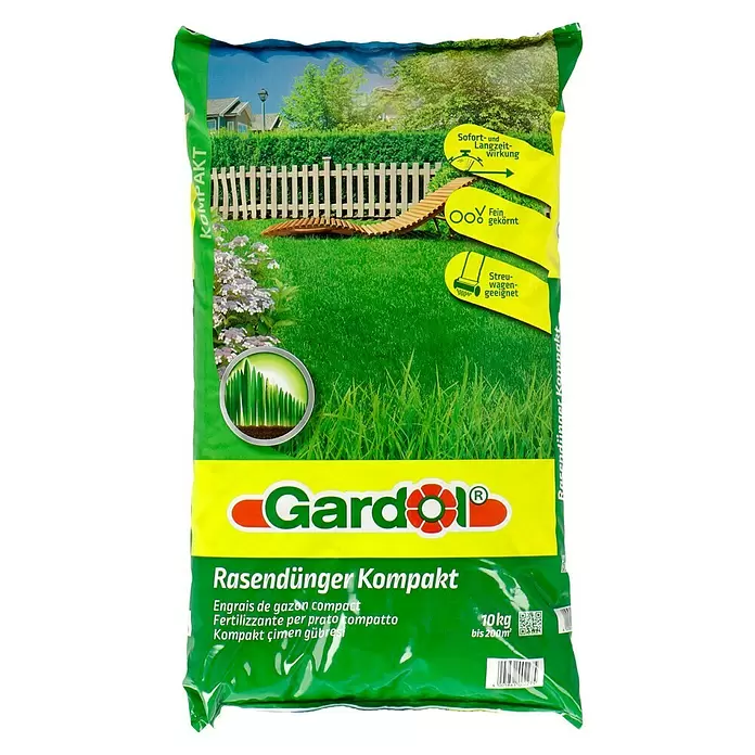Gardol Rasendünger Kompakt - 10 kg, Inhalt ausreichend für ca.: 200 m² - Vorderansicht