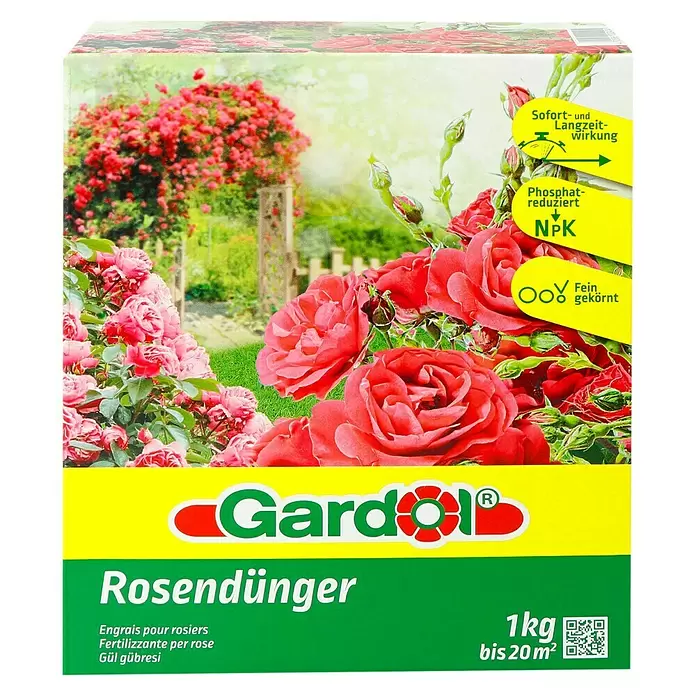 Gardol Rosendünger - 1 kg, Inhalt ausreichend für ca.: 20 m² - Vorderansicht