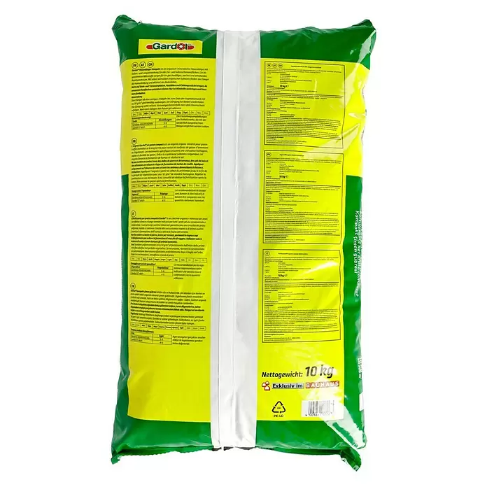 Gardol Rasendünger Kompakt - 10 kg, Inhalt ausreichend für ca.: 200 m² - Rückansicht