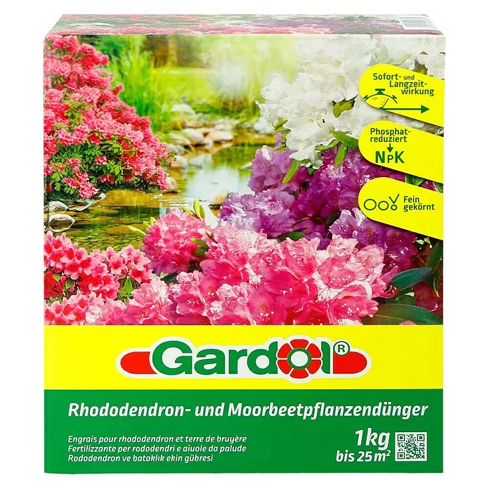 Gardol Rhododendrondünger - 1 kg, Inhalt ausreichend für ca.: 25 m² - Vorderansicht