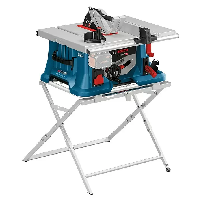 Bosch Professional Biturbo Akku-Tischkreissäge GTS 18V-216 - 18 V, Ohne Akku, Durchmesser Sägeblatt: 216 mm, Ohne Sägetisch - Diagonale Ansicht